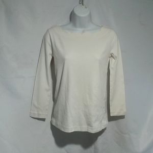 J. Crew Scalloped Neck Long Sleeved Top Size XXS